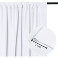 thumbnail image 5 of XWZO Backdrop Curtains for Photography, Extra Wide Rod Pocket Room Darkening Curtain Set of 2, Blackout Party Curtains for Wedding Decorations Stage Birthday Family Gatherings, White, 5ft x 10ft, 5 of 9