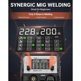 thumbnail image 3 of HITBOX 8-in-1 Multifunction Welder & 40A Plasma Cutter Combo, 200A 220V MIG/TIG/Stick/Spot Welding & Cutting Machine with Large Display, Synergic & Pulse Control, 3 of 16
