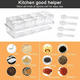 thumbnail image 4 of 4 Piezas Especieros Salsera Organizador Azucarero Cocina TRANSPARENTE, 4 of 5