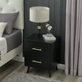 thumbnail image 5 of Bika Hom ET1017B Modern Mid-Century Night Stand, Black, 5 of 7