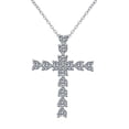 thumbnail image 1 of 1 colgante elegante para mujer, cadena de clavícula con cruz de circonita, collar versátil, 1 of 8