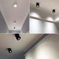 thumbnail image 4 of Foco de techo LED de 7 W para montaje en superficie, luz de pared directa, 10 x 6,5 cm, blanco frío 4000 K, no regulable, aplique de aluminio o foco (blanco-blanco frío) JAMW Sencillez, 4 of 5