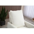 thumbnail image 6 of Leumius Swivel Rocking Chair,Manual Upholstered Glider Recliner Rocking Chair for Nursery and Living Room,White, 6 of 9