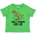 thumbnail image 3 of Inktastic Nana and Grandpa Love Me Dinosaur Grandson Boys Toddler T-Shirt, 3 of 5