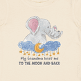 thumbnail image 4 of Inktastic My Grandma Loves Me to the Moon and Back Elephant Family Boys or Girls Baby T-Shirt, 4 of 5