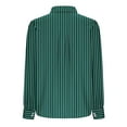thumbnail image 5 of vdgthytj Women's Button down Shirts Striped Lantern Long Sleeve Blouse Casual Loose Work Office Tops, 5 of 7