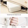 thumbnail image 3 of HSHDLDF Travel Jewelry Case Small Jewelry Box Portable Jewelry Travel Organizer Display Storage Case for Rings Earring Necklace Bracelet Gift for Women Girls White, 3 of 6