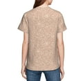 thumbnail image 7 of Wukai Beige Sparkling Glitter Youth Unisex Short Sleeve T-Shirt for Boys, Girls, Teens, and Kids-Large, 7 of 7