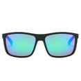 thumbnail image 2 of Piranha Eyewear Reaction II Black Classic Sunglasses for Men and Women with Blue Mirror Lens, 2 of 7