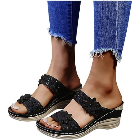 

Sandals for Women Dressy Summer Women Summer Dressy Sandals Trendy Wedge Sandal Thong Slippers Comfy Walk Flip Flops