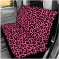 thumbnail image 3 of Yuyamidu 14pcs Pink Leopard Print Car Seat Cover Split Cover Fashion Steering Wheel Cover Seatbelt Pads Auto Armrest Cover Headrest Covers Cup Coasters Keychain for Women Gifts, 3 of 7