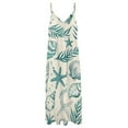 thumbnail image 4 of Beach Seashell Starfish Design Sleeveless Dress Woman Fashion Long Dresses Women's Summer Suit Dress 2025, 4 of 7
