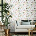 thumbnail image 6 of MIGGEE Floral Wallpaper Multicolor Peel and Stick Wallpaper Self Adhesive Wall Paper 17.3-in x 118-in Contact Paper for Home Mural Wall Decor Wall Covering Old Furniture Renovation, 6 of 9