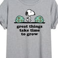 thumbnail image 3 of Peanuts - Great Things Take Time To Grow - Women's Oversized T-Shirt, 3 of 6