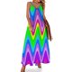 thumbnail image 1 of Groovy Disco Waves - Vestido sin mangas con brillo de neón de los años 70 Vestido elegante de lujo para mujer Vestidos de fiesta para mujer Verano diario, 1 of 7