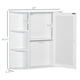 thumbnail image 2 of JWRWEFA Over-the-Sink Bathroom Storage Organizer Cabinet with Mirror Door, Wall Mounted Medicine Cabinet with Shelves for Small Bathroom, White, 2 of 11