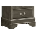 thumbnail image 4 of Glory Furniture Louis Phillipe 2-drawer Wooden Nightstand Grey Stained, 4 of 5