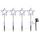 thumbnail image 1 of luces solares navideñas con forma de estrella para exteriores, luces solares para paisajes, luces solares para jardín, impermeables, para caminos, patios, césped, multicolor, 1 of 5