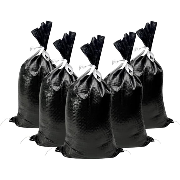 Empty Sandbags for Hurricane Flooding - UV Protected, Military Grade, 14" x 26" with Ties, Holds 50 lbs for Flood Protection – Pack of 100 Bags