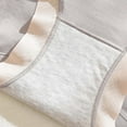 thumbnail image 4 of YWDJ Cotton Breathable Lightweight No Show Fashion Breathable Soft Stretch Panties The Middle Waisted Briefs Gray 2XL, 4 of 7