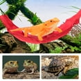 thumbnail image 2 of Bearded Dragon Hammock Lizard Hammock with Suction Cups Hooks Bearded Dragon Tank Accessories Reptile Lounger for Geckos Red 1 Set, 2 of 7
