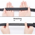 thumbnail image 3 of 5 Yards 20mm Wide Non-Slip Elastic Ribbon Wave Silicone Elastic Gripper Band Tape Stretch Rubbers Elastic Straps Belt Waistband for DIY Garment Sewing Crafts Sports Shorts Black Black, 3 of 9