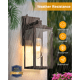 thumbnail image 4 of VIANIS 2 Pack Oil Rubbed Bronze Outdoor Lights Wall Mount, Dusk to Dawn Wall Lights for House Outside, Aluminium Modern Porch Lights Sconce, ORB Exterior Lantern Fixture with Waterproof, Anti-Rust, 4 of 11