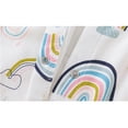 thumbnail image 4 of WIBACKER 100% Cotton Infant Baby Girl Snap-up Rompers, 0-24M,Ruffle Sleeve Toddler Summer Rainbow Jumpsuit, 4 of 9