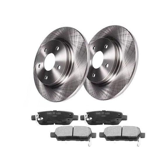 Rear Brake Pad and Rotor Kit - Compatible with 2011 - 2017 Nissan Juke 2012 2013 2014 2015 2016