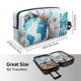 thumbnail image 4 of Goofa Let's go Travel Around the World Printed Toiletry Bag with Handle,Large Capacity Travel Makeup Cosmetic Bag for Women, Carry on Airport Airline Compliant Bag, 4 of 9