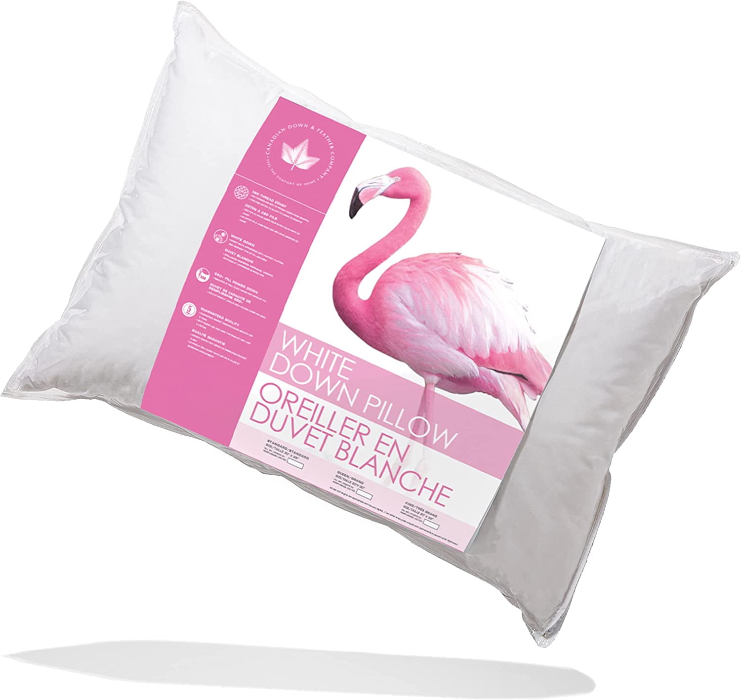 White Down Pillow - Soft Support - Standard Size