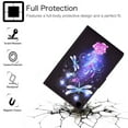 thumbnail image 4 of Galaxy SM-P610/P615 Case and Cover, Allytech PU Leather & TPU Bumper Multi-Angle Viewing Stand Cover Drop Proof Auto Sleep Wake Card Slots Case for Samsung Tab S6 Lite 10.4" 2020, Butterfly & Floral, 4 of 6