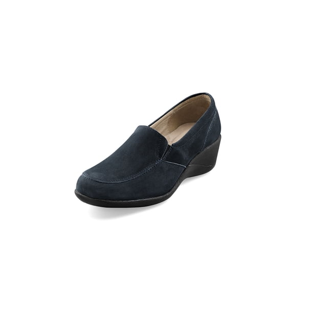 Mocasin De Plataforma Color Marino 100% De Piel Mundo Terra 025466