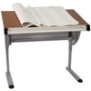 Flash Furniture Berkley Adjustable Drawing and Drafting Table with Pewter Frame