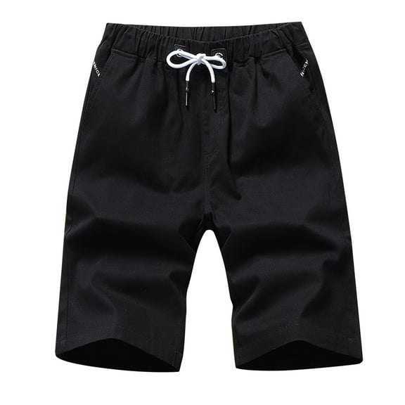 WTXUE Loose Fitting Breathable Capris Summer Beach Pants Sports Fitness Cotton Loose Shorts for Men 3XL