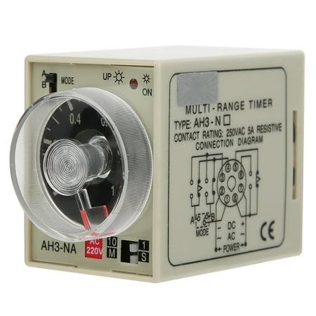Time Relay AH3-NA AH3-NB AH3-NC AH3-ND AH3-NE On-Delay Timer Time Relay Switch 8Pin 12V/24V/36V/48V/110V/220V/380V NWPNLXEA(AH3-NB,220V