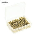 thumbnail image 3 of Uxcell Push Pins Round Head Thumb Map Tacks Steel Point, Golden 400 Pack, 3 of 5