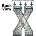 thumbnail image 6 of Huge 20" Metal Letter "X" Wall Decor, Silver with Rusted Edges, Galvanized Wall Mountable Decoration for Country, Mid-Century, or Farmhouse Themed Room or Event, 6 of 6