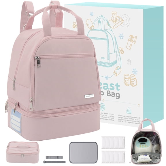 Breast Pump Bag, Spectra Pump Backpack,  Compatible with Spectra S1, S2, Pink