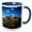 Blue/White, variant on 3drose, United Kingdom, Wales. Caerphilly Castle, the Largest Castle, 15oz Two-tone Green Mug