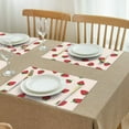 thumbnail image 3 of Red Berry Strawberry Lover Placemats Set of 4, Flax Linen Heat Resistant Wrinkle Free Dining Table Mats with Sweet Summer Fruit Design, 3 of 6