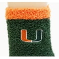 thumbnail image 2 of Miami Hurricanes Solid Fuzzy Sock - Donegal Bay - Unisex - One Size - Ankle, 2 of 2