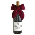 thumbnail image 3 of Single Luxe Velvet Gift Bow for Wine or Champagne Bottles, 4x5 Inch, Maroon R0091, 3 of 5