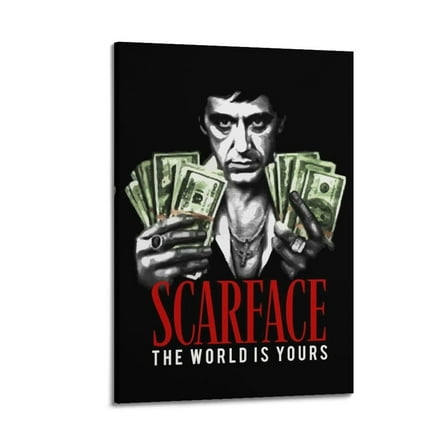 Tony Montana Scarface Art Poster Posters Aesthetic Canvas Posters Room Bedroom Decorative Decor Wall Art Office Home Decor Unframed 12x18inch(30x45cm)