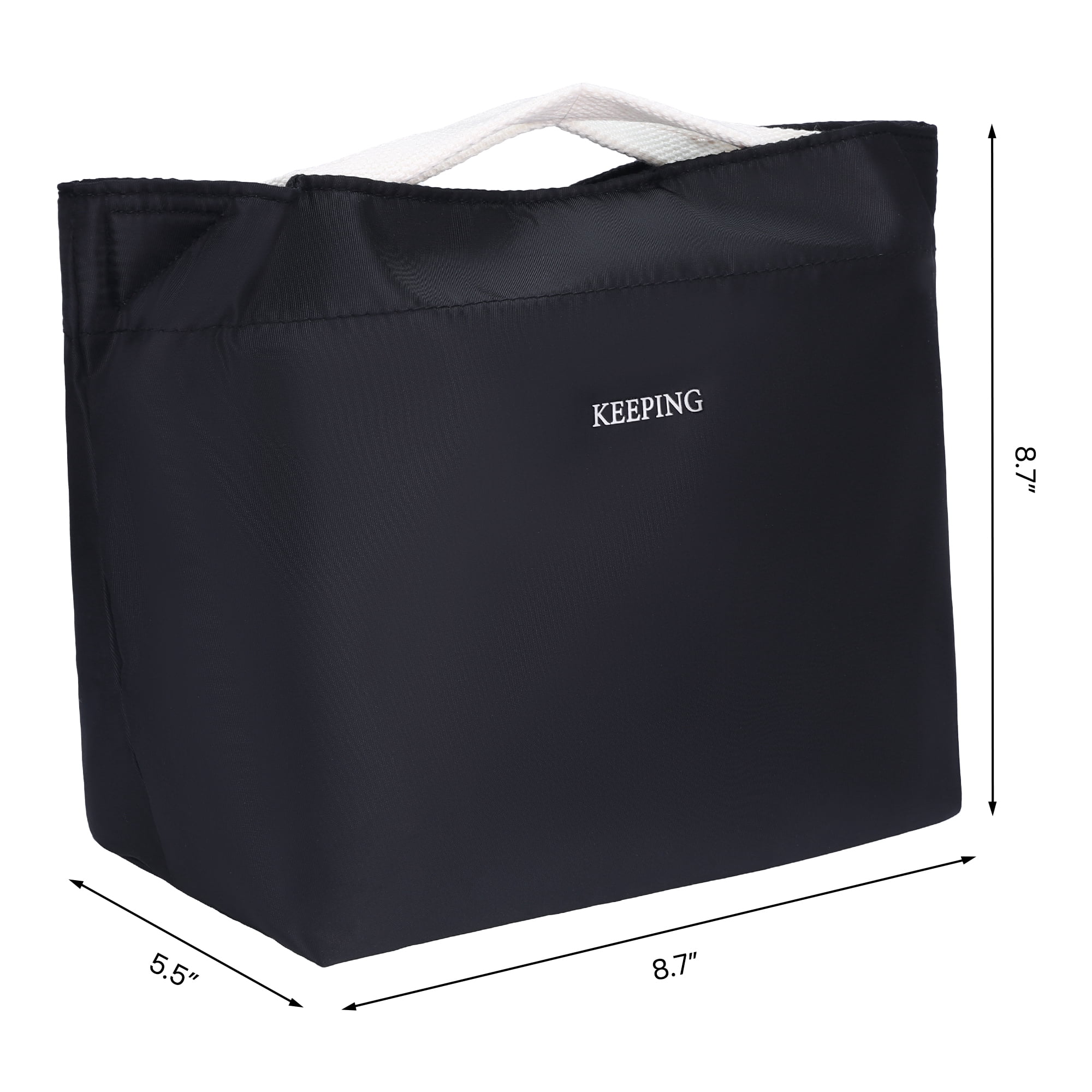 Unique Bargains Insulated Lunch Bag for Work, Travel Black