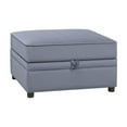 thumbnail image 6 of ACME Bois II Velvet Storage Ottoman in Gray, 6 of 6