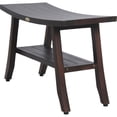 thumbnail image 2 of Contemporary Teak Shower Bench with Shelf in Brown Finish, 2 of 3