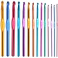 thumbnail image 1 of Cribun Set of 14 Sizes Multicolor Aluminum Crochet Hooks Sets Knitting Needles 2mm-10mm, 1 of 4