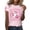 Pink_007, variant on Domuza Breast Cancer Awareness Shirts Women Pink Ribbon Print Cancer Survivor Short Sleeve Crew Neck T Shirts ,in October We Wear Pink T-Shirts M