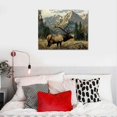 thumbnail image 5 of Acheng  Deer Elk Wall Art Wildlife Animal Autumn Forest Landscape Poster Canvas Painting Print Wall Art Modern Living Room Office Bedroom Room Aesthetics Gift Decoration picture 3, 5 of 5